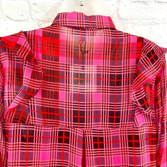 NWT - Jack by Bb Dakota Cherry Red Shirt Chiffon Dress. Size Small NWT - Picture 6 of 14